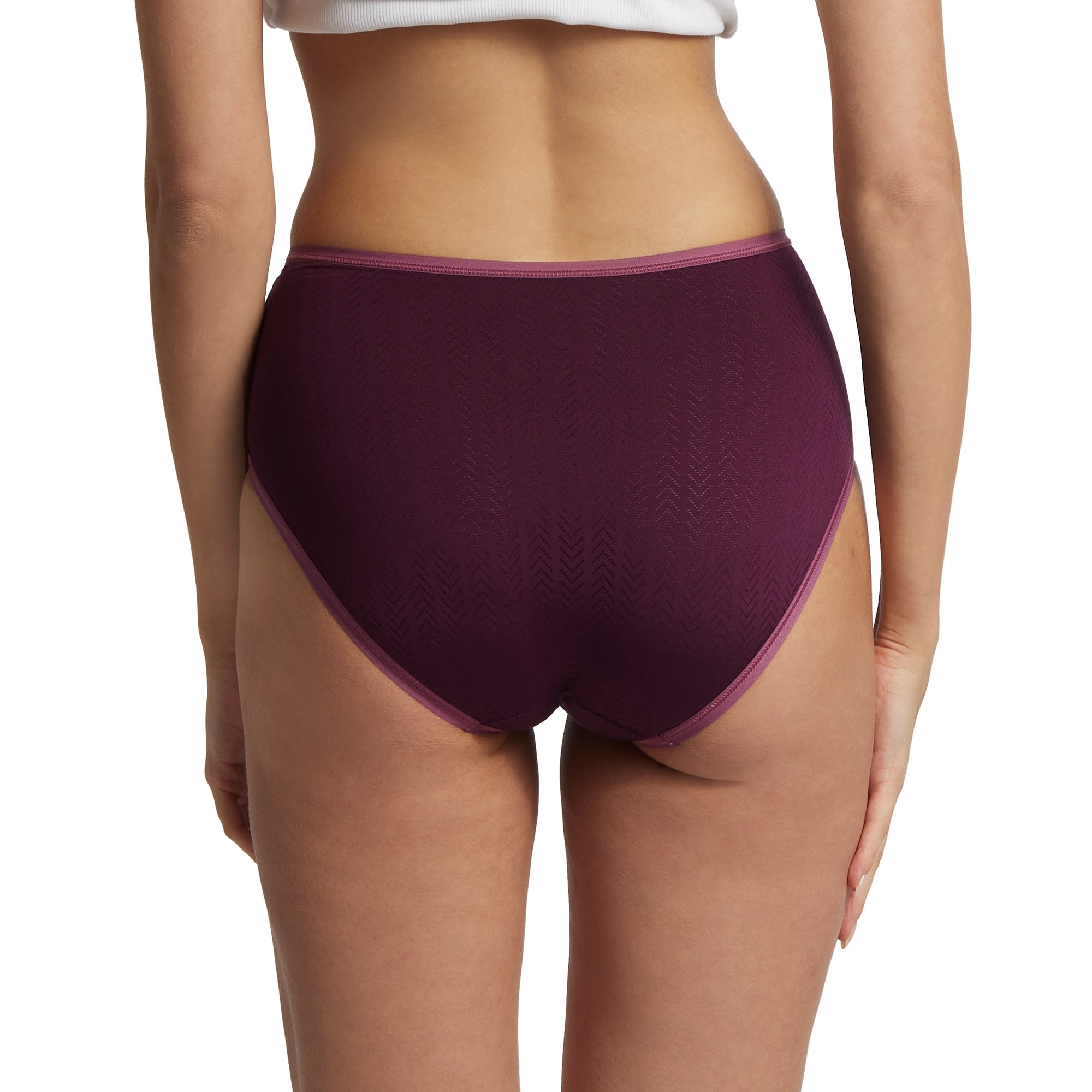 MoveCalm High Waist Brief | Dreid Cherry/Damson Plum