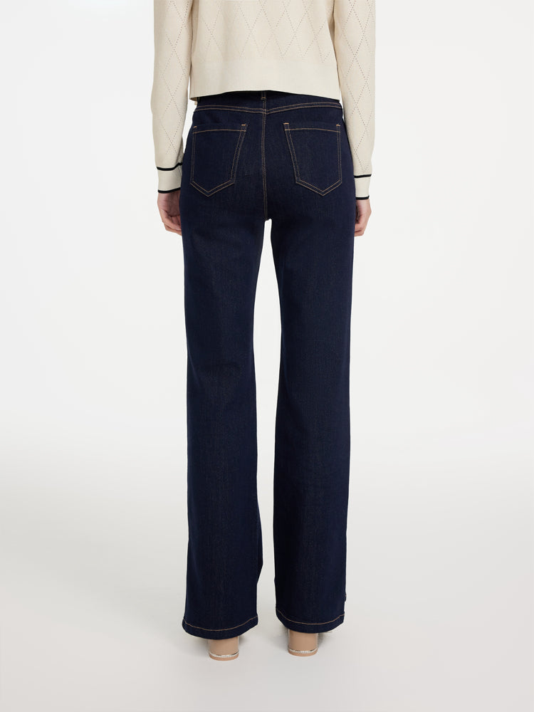 Split-Bootcut Denim Jeans | Navy