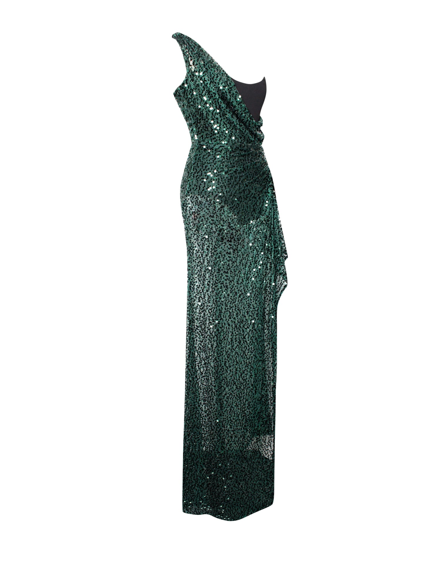 Umme Sequin Gown | Emerald Green