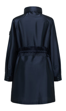 Triacetate Trench Coat | Navy