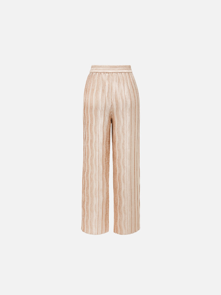 Pleated Straight Leg Pants | Golden