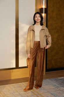 Silk and Wool Trench Coat | Khaki