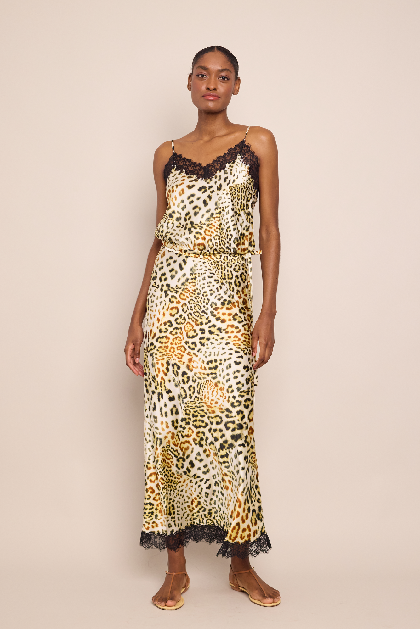 Kaia Slip Skirt | Cheetah Natural