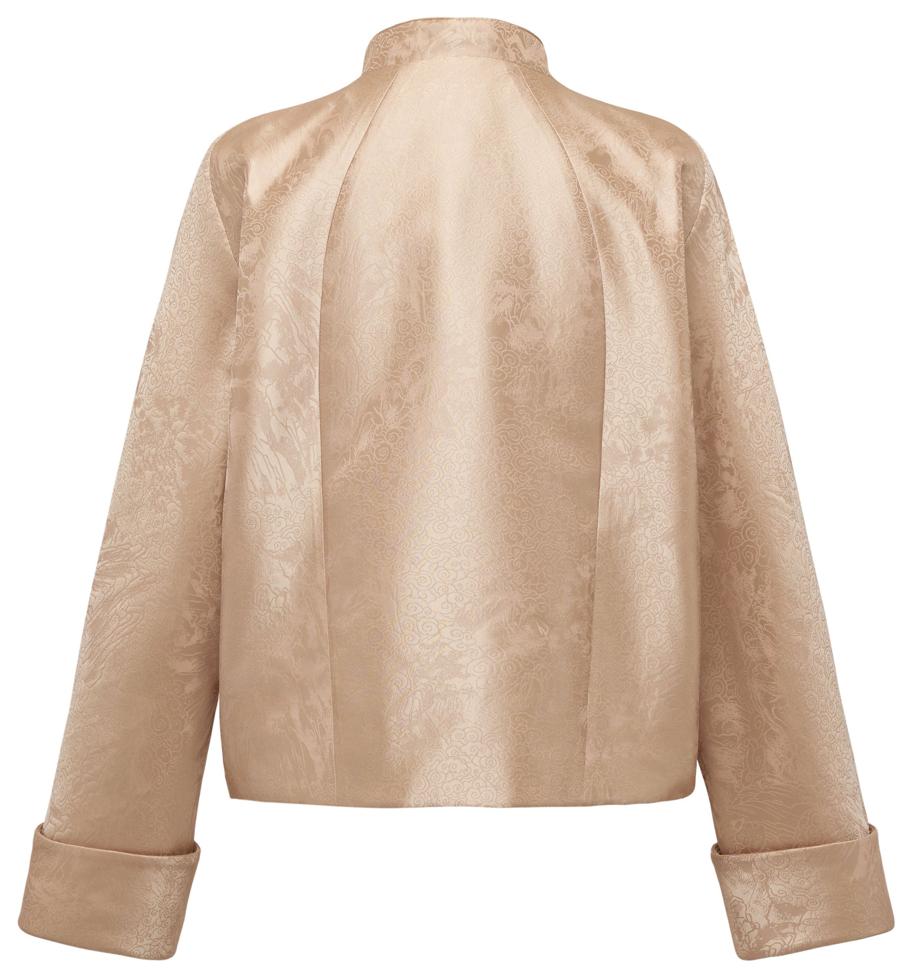 Silk Jacquard Chinese Style Cotton Tops | Khaki