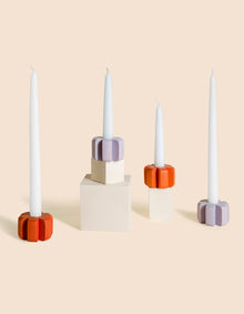 Asterisk Candleholder Pair - Colorful | Lilac