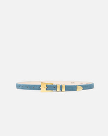 Sofia Belt | Sky Blue Suede/Gold