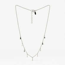 Drip Necklace | Sterling Silver | Black/Clear
