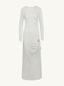 Tina Brooch Dress | Antique White