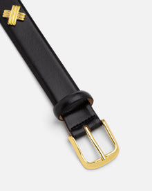 X Studded Belt | Black/Gold