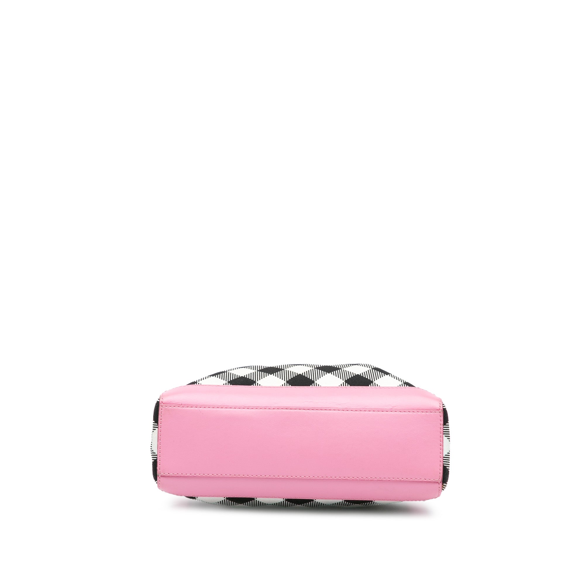 Balmain | Pre-Owned Canvas Checkered B-Army 26 Shopping Satchel | WhitePink