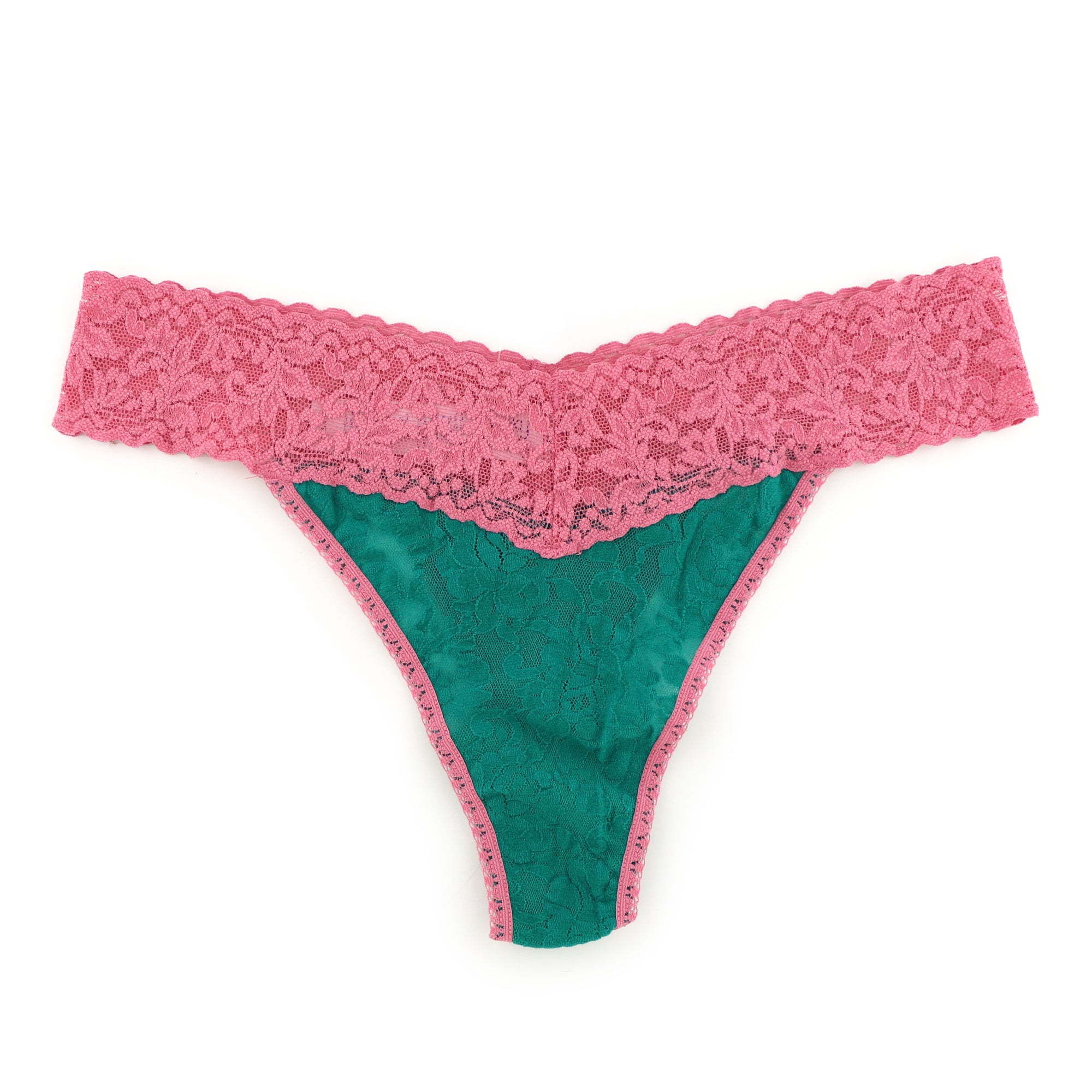 Signature Lace Original Rise Thong | Sjag/Pnkq