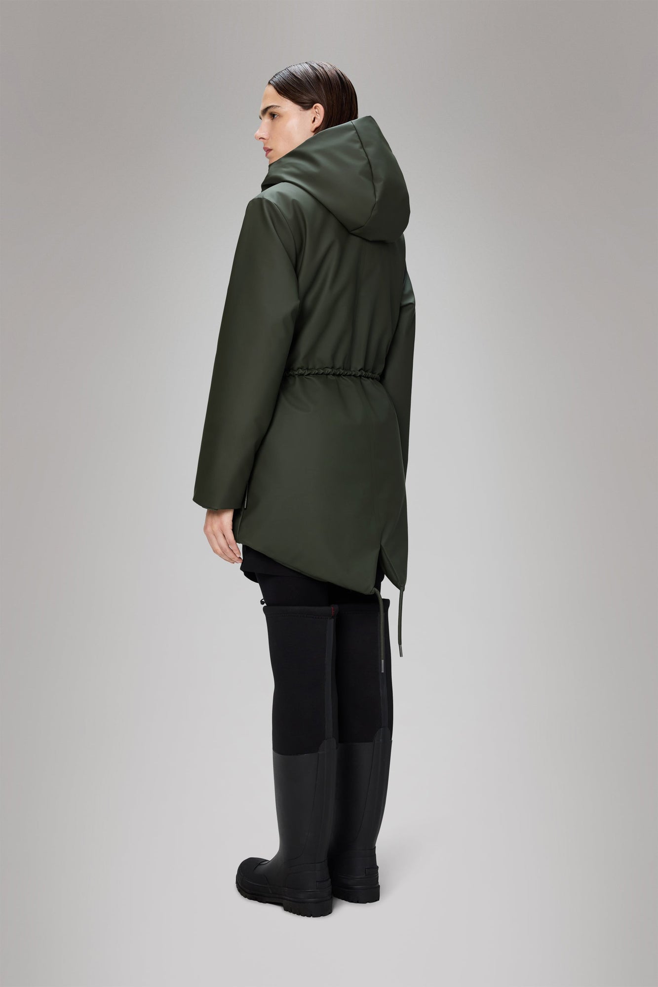 Rains Nome String W Parka Green Jacket