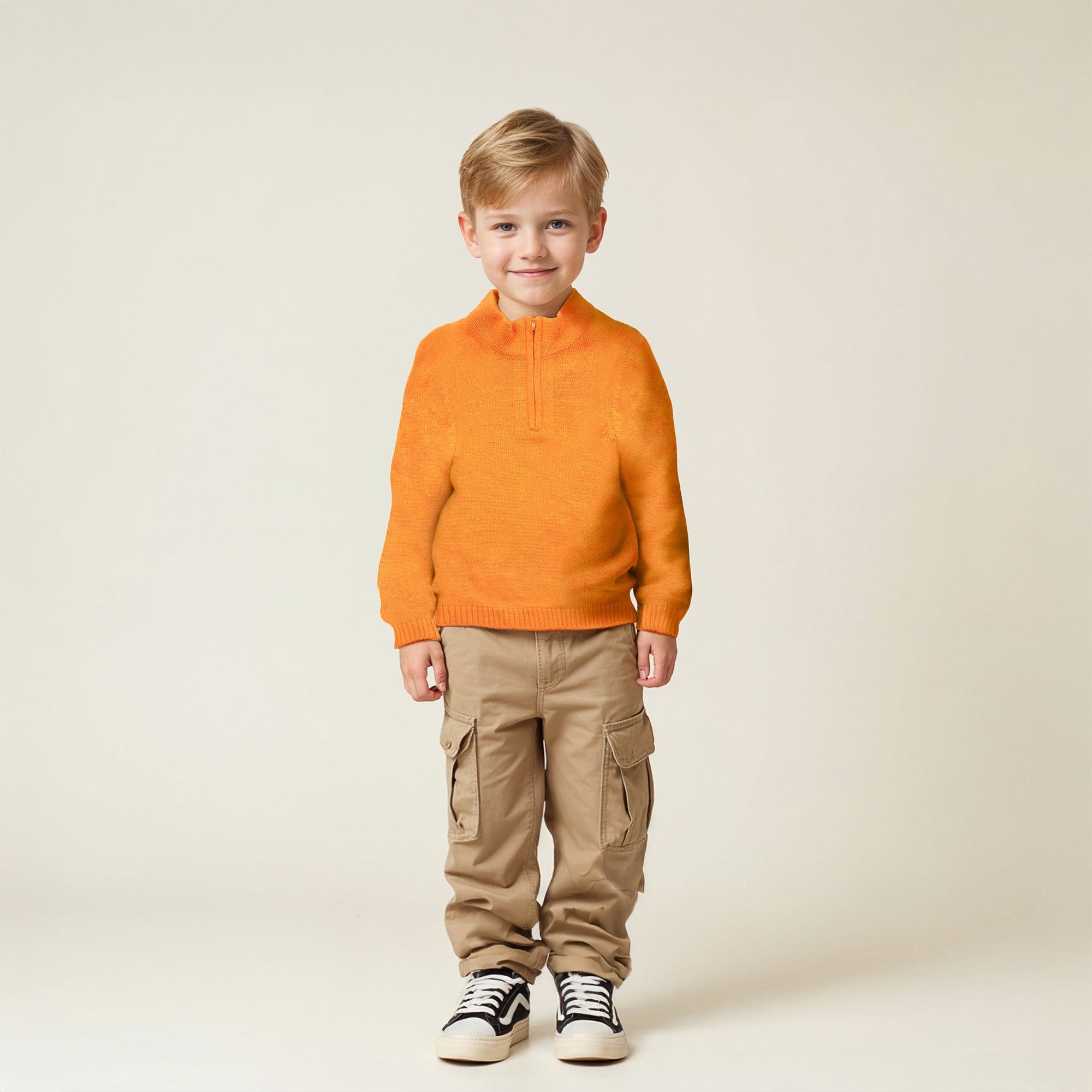 Kids Sweater With Zipper | Mandarine