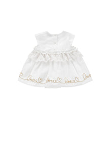 Girls | Cotton Ruffle Romper | White