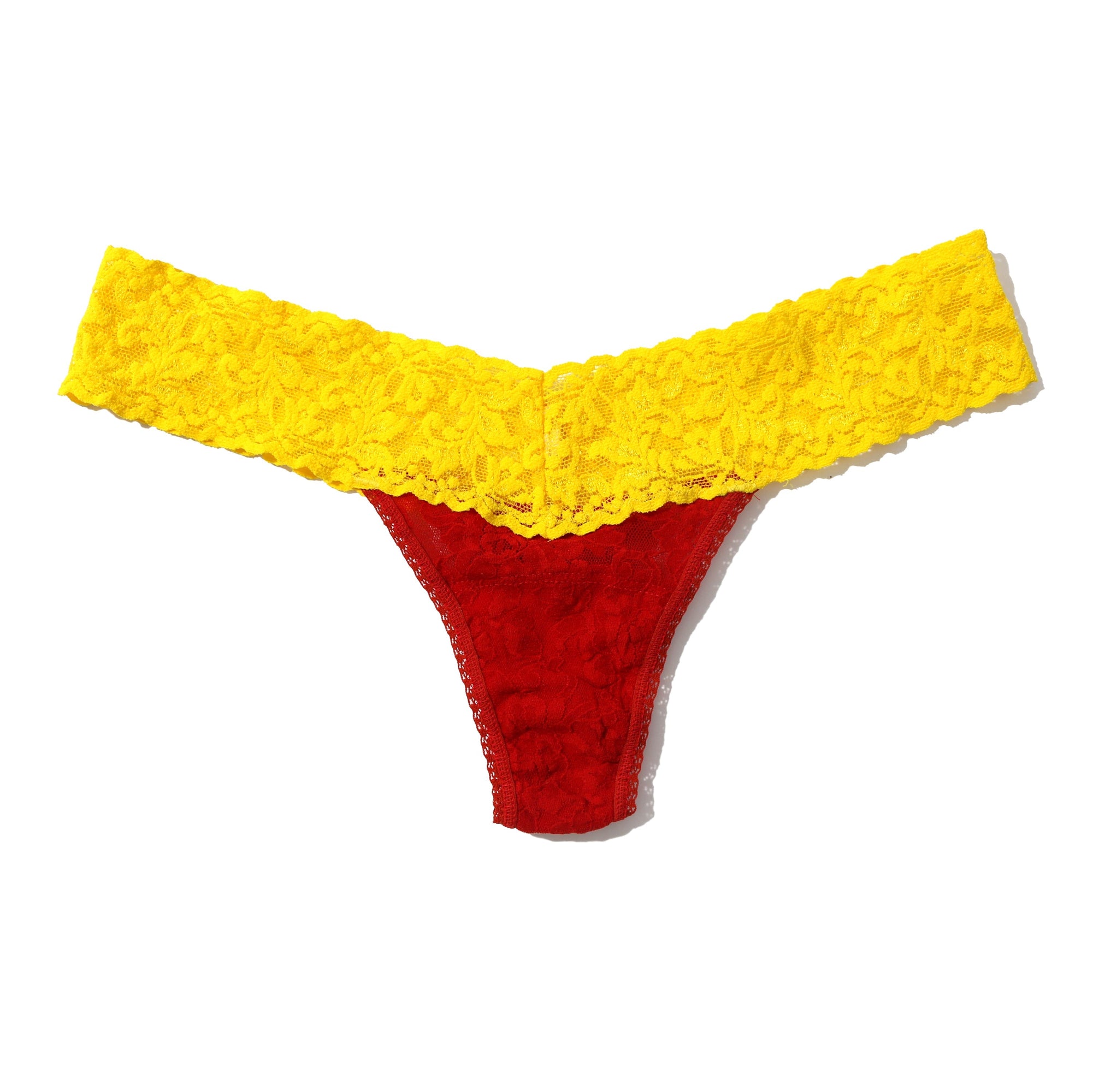 Signature Lace Low Rise Thong | Mars Orange/Sunny Day