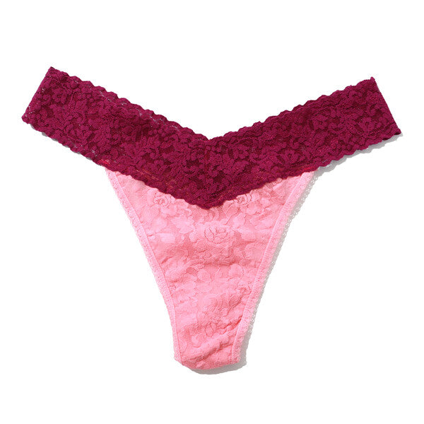 Signature Lace Original Rise Thong | Pink Lady x Boysenberry