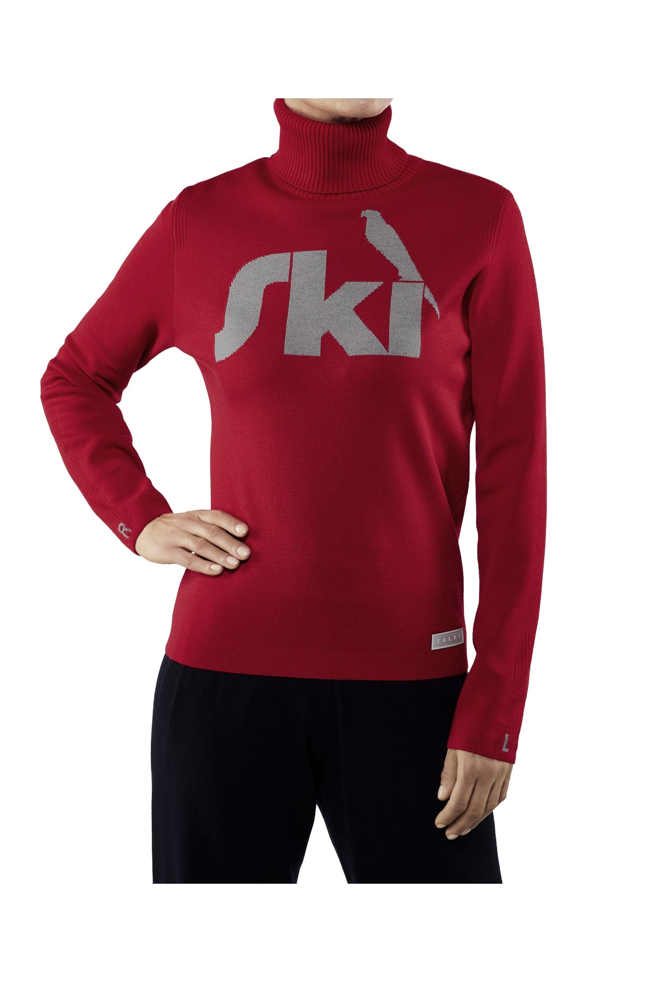 Women | Ski Roll Neck | Red