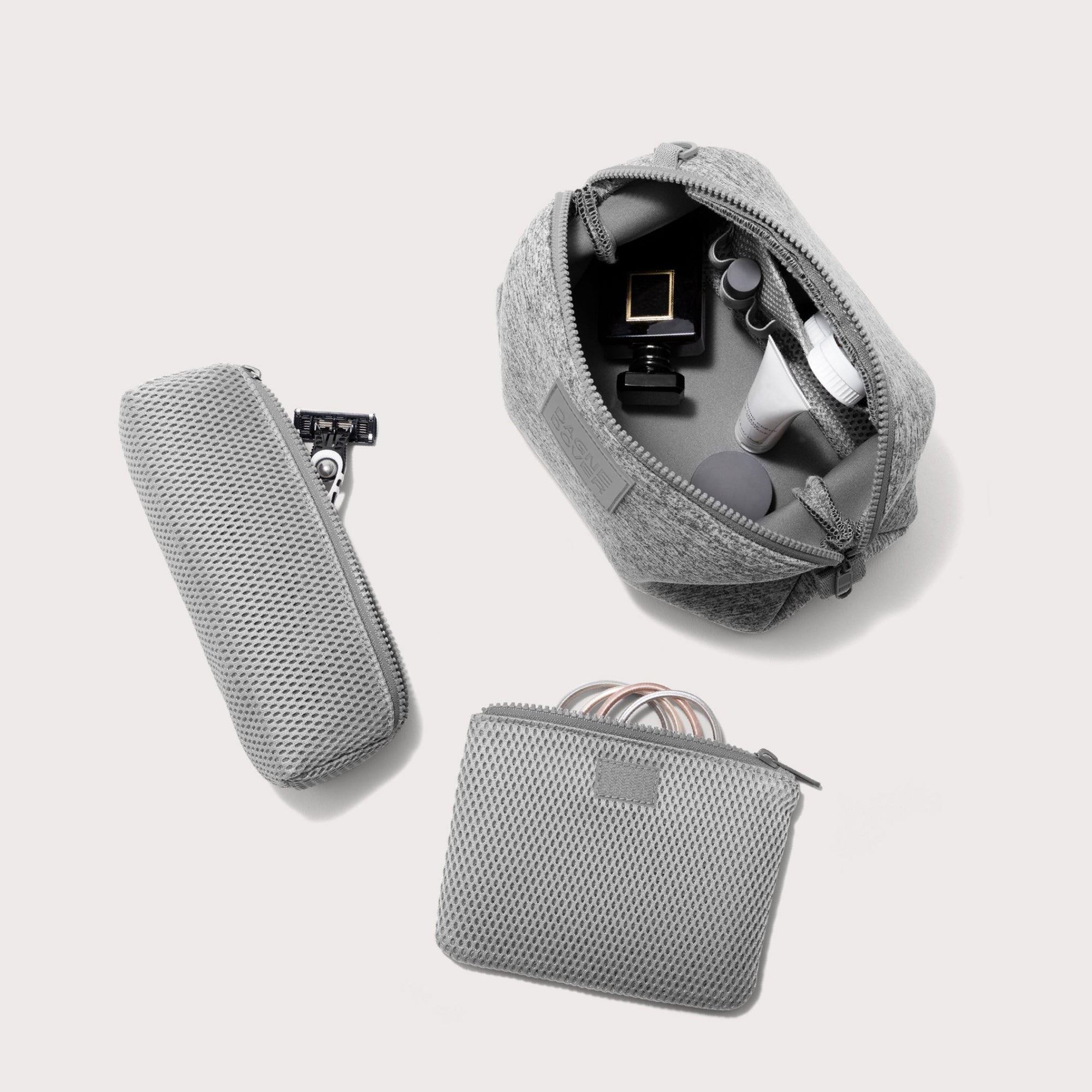 Hunter Toiletry Bag | Heather Grey | Neoprene | Large