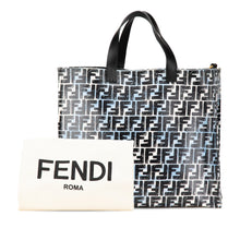 Fendi | Pre-Owned Joshua Vides Zucca Coated Canvas Cloudy Shopper Satchel | Blue