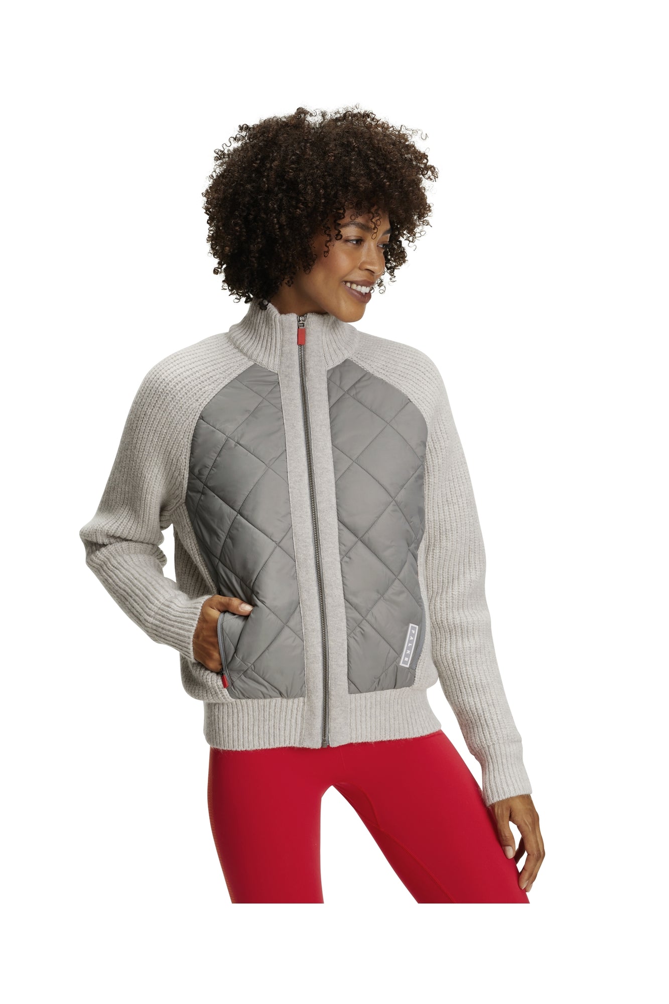 Women | SK Quilted Jacket | Light Grey