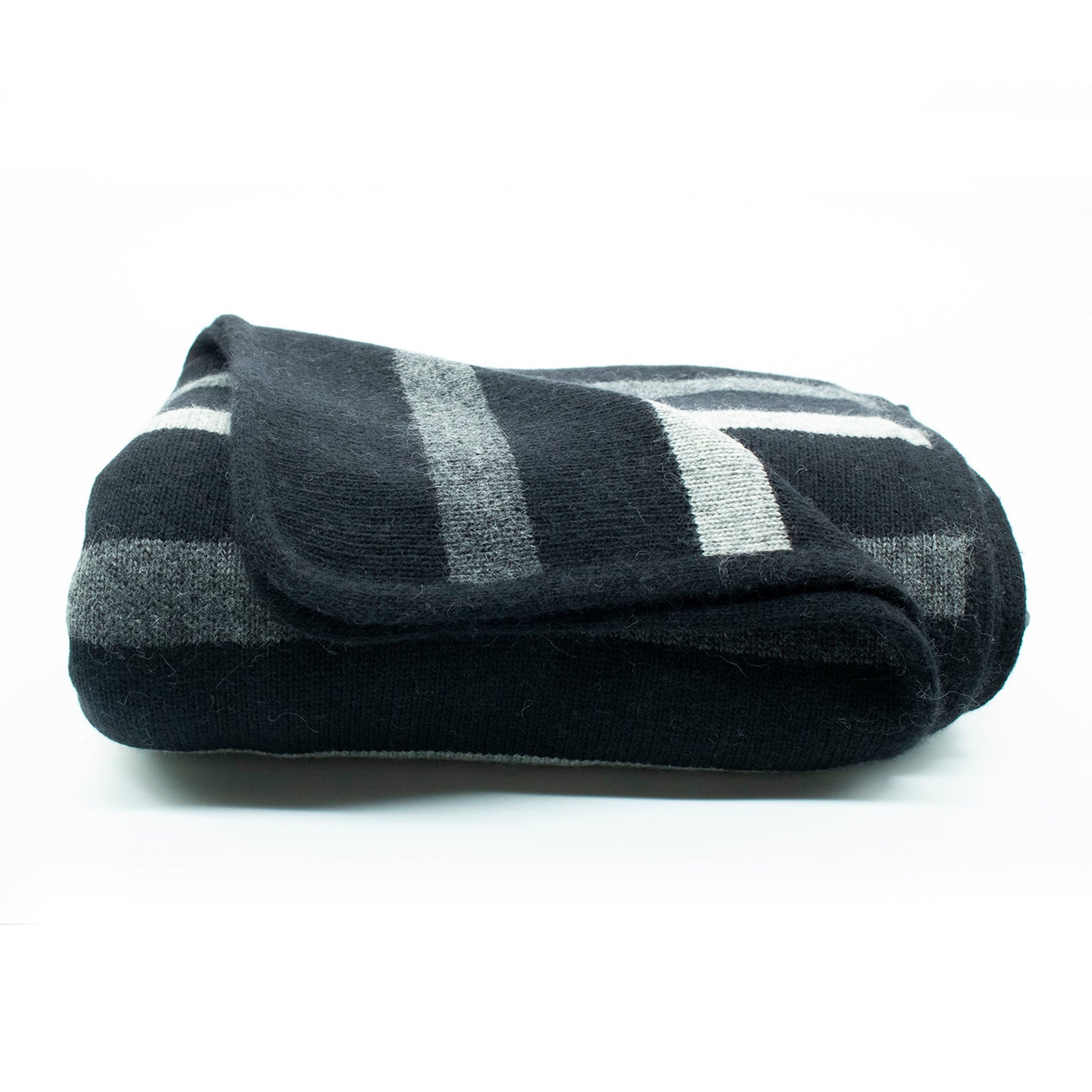 Striped Throw | Black/Grey