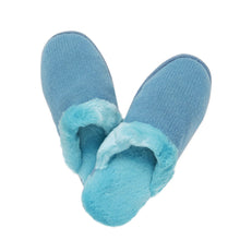 Slippers With Faux Fur Lining | Turquoise