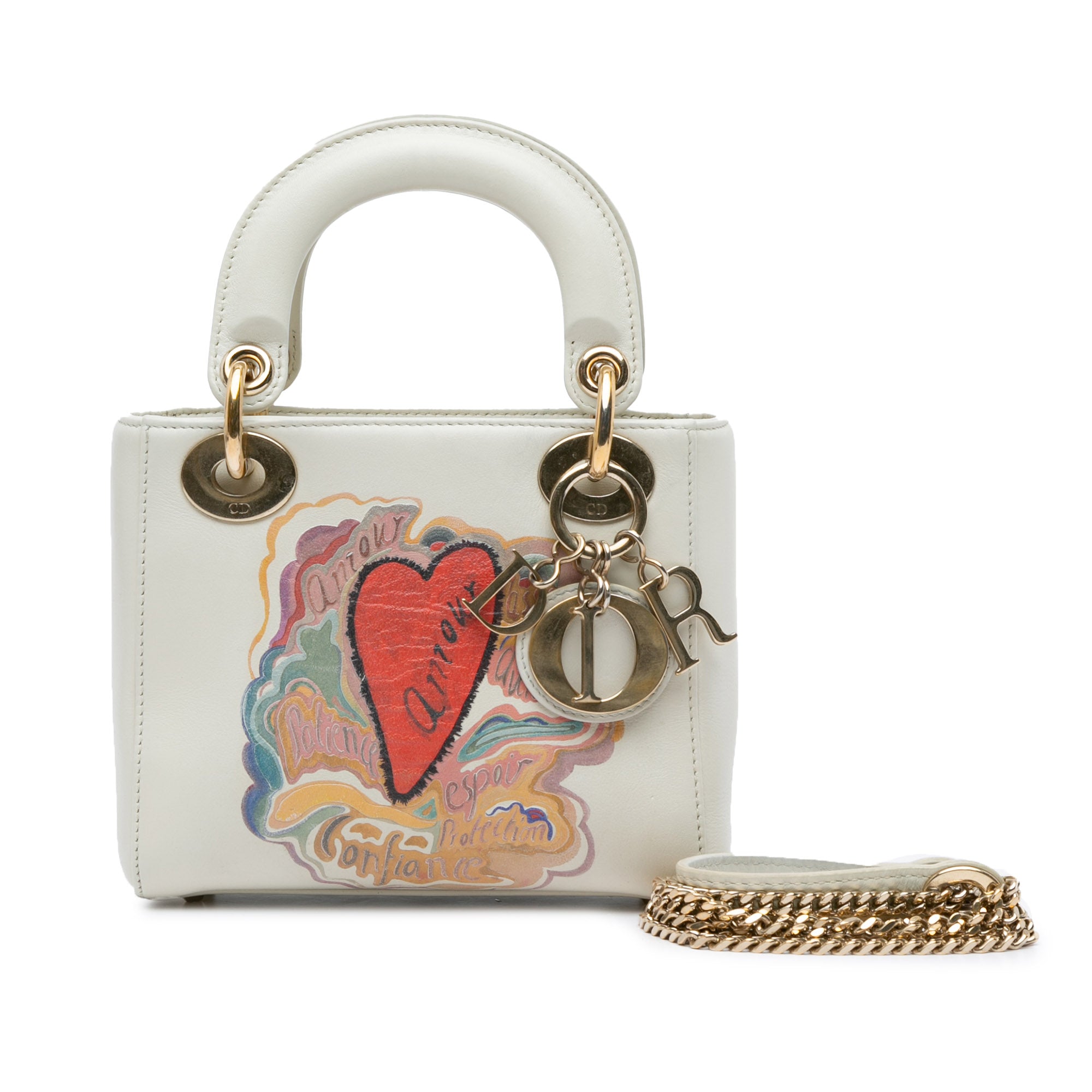 Dior | Pre-Owned Niki De Saint Phalle Mini Calfskin Dioramour Lady (Printed) - III | White