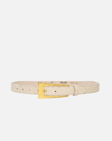 No. 10 Belt | Cream Croc/Gold