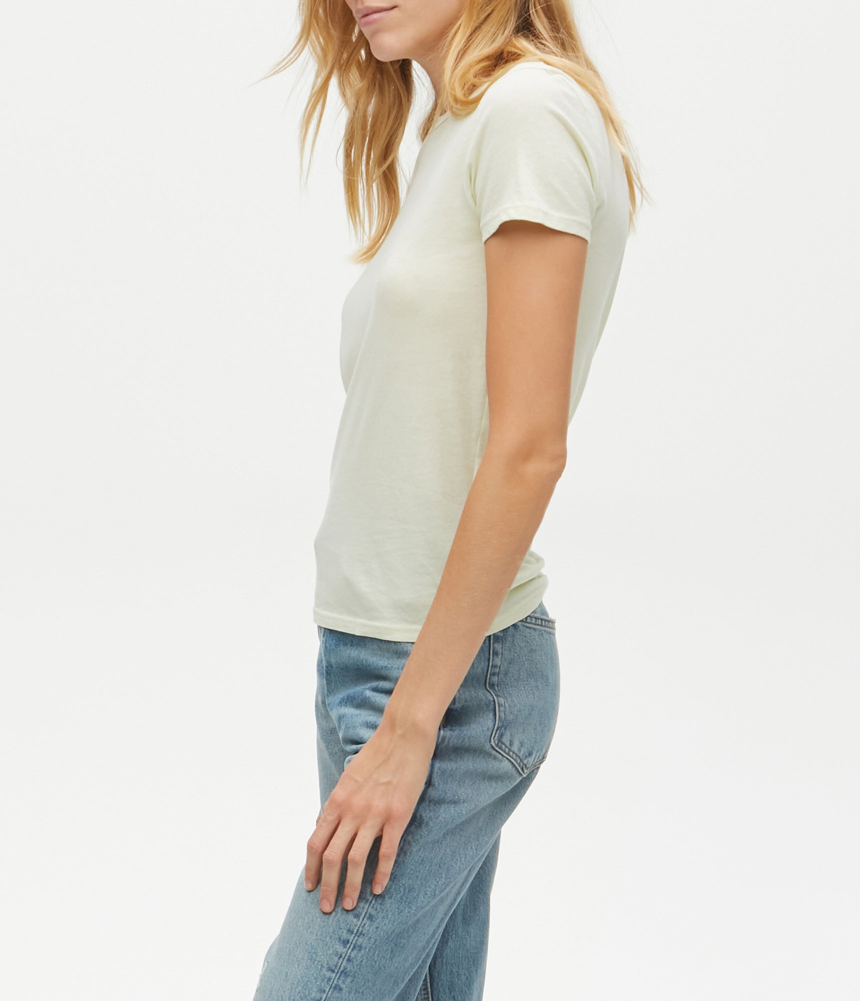 Colleen Classic Crew Tee | Celery