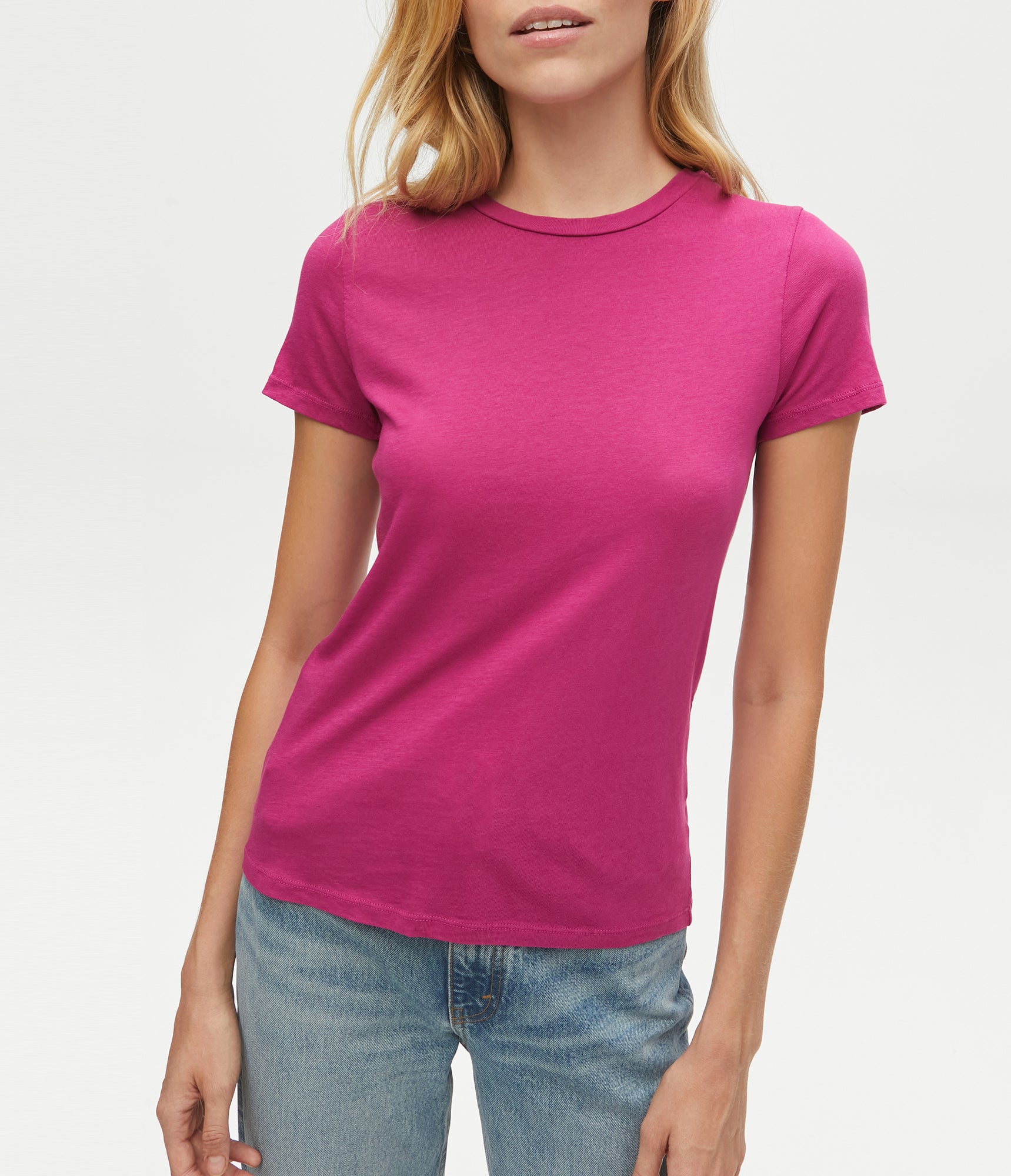 Colleen Classic Crew Tee | Fuchsia
