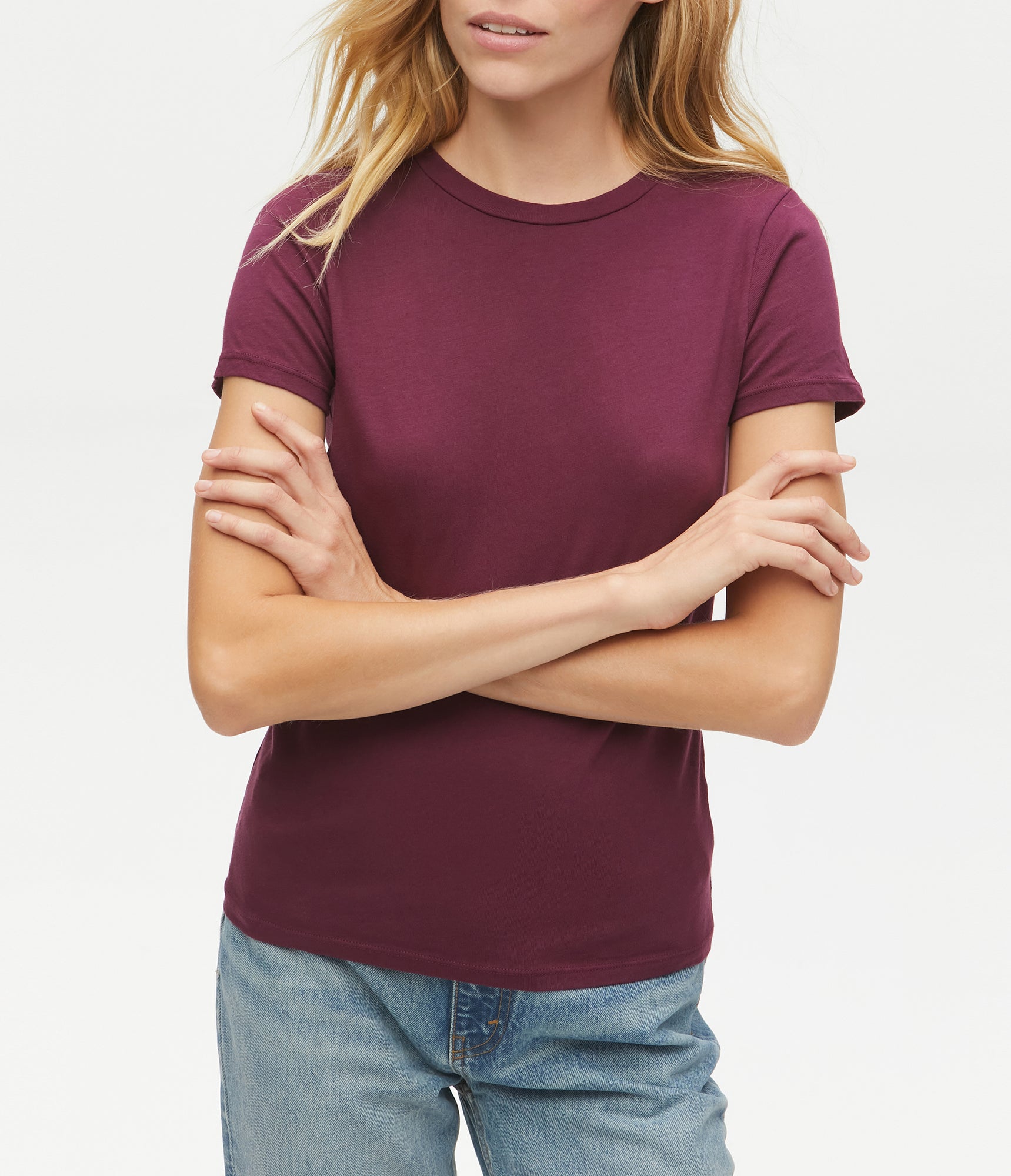 Colleen Classic Crew Tee | Plum