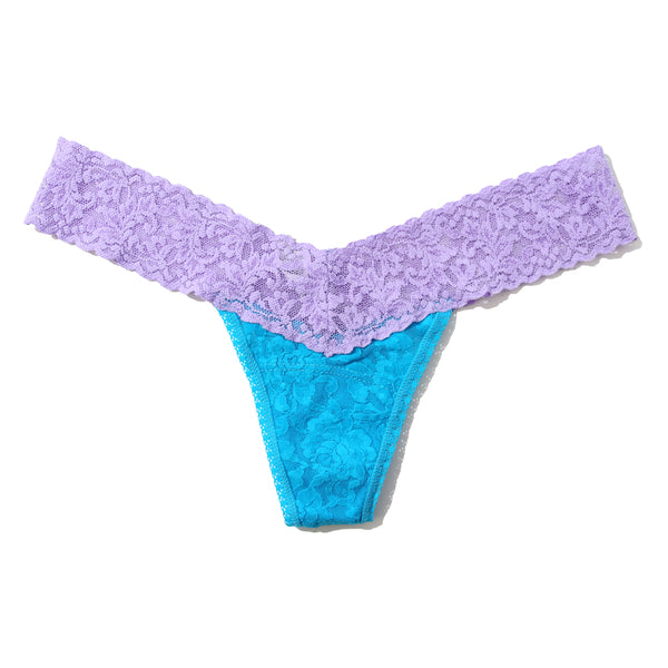 Signature Lace Low Rise Thong | Garnet x Topaz
