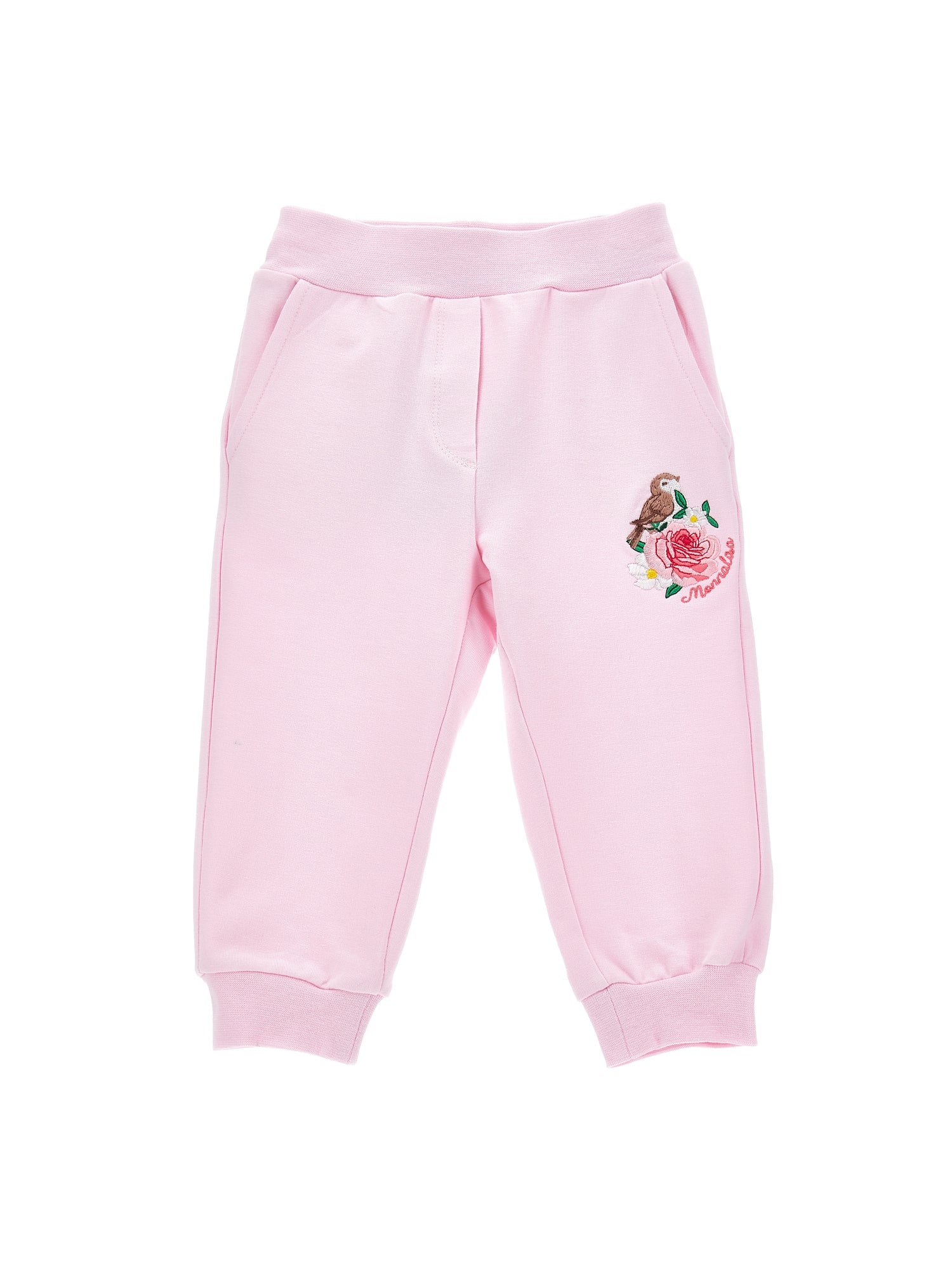 Girls | Floral Stretch Fleece Joggers | FairyTale Pink