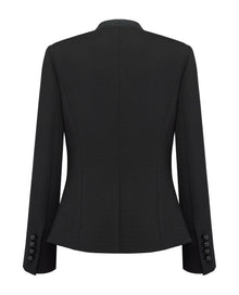 Chinese Stand-Collar Placket Jacket | Black