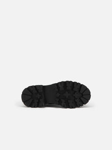 Leather Platform Lace Up Boots | Black