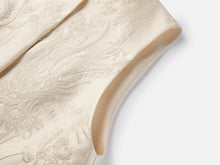 Phoenix Wears Peony Heavy Embroidered Vest Jacket | White