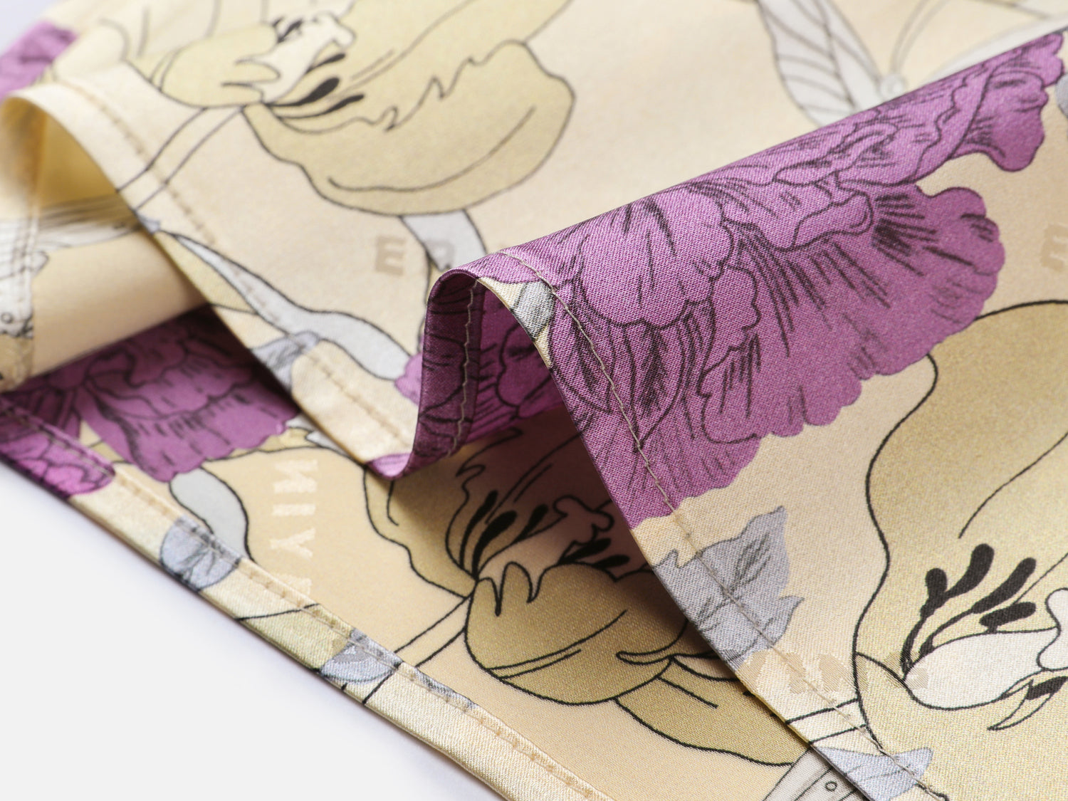 Chinese-style Printed Hip-hugging Skirt | Yellow