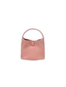 Leather Earphone Case Magnetic Snap Mini Bag Charm | Pink