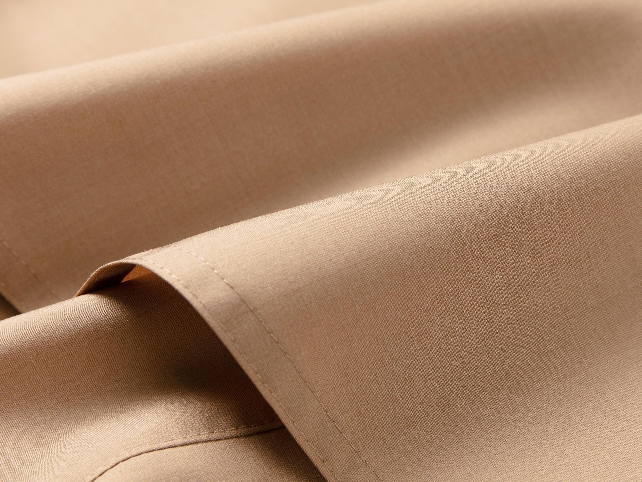 Wool-Silk Blend Cinched Waist Coat | Khaki