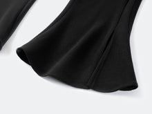 High-waisted Bootcut Pants | Black