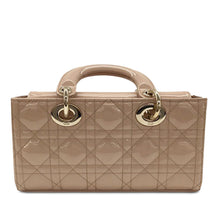 Dior | Pre-Owned Small Patent Cannage Lady D-Joy | Brown/Beige