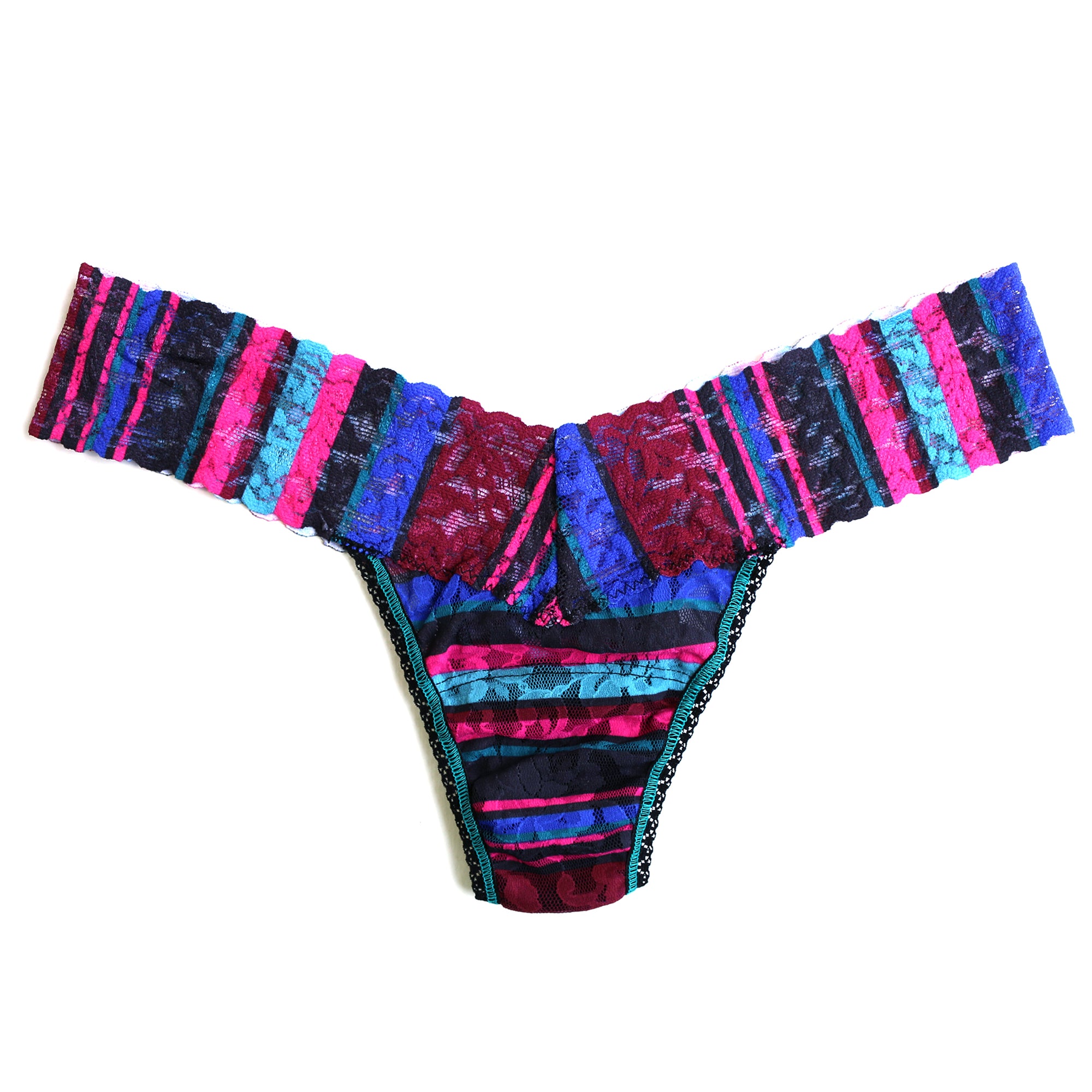 Signature Lace Low Rise Thong | Multi Color