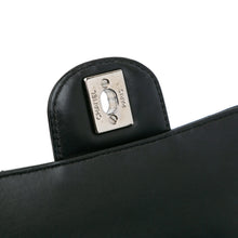 Chanel | Pre-Owned Mini Square Classic Chevron Patent Flap | Black