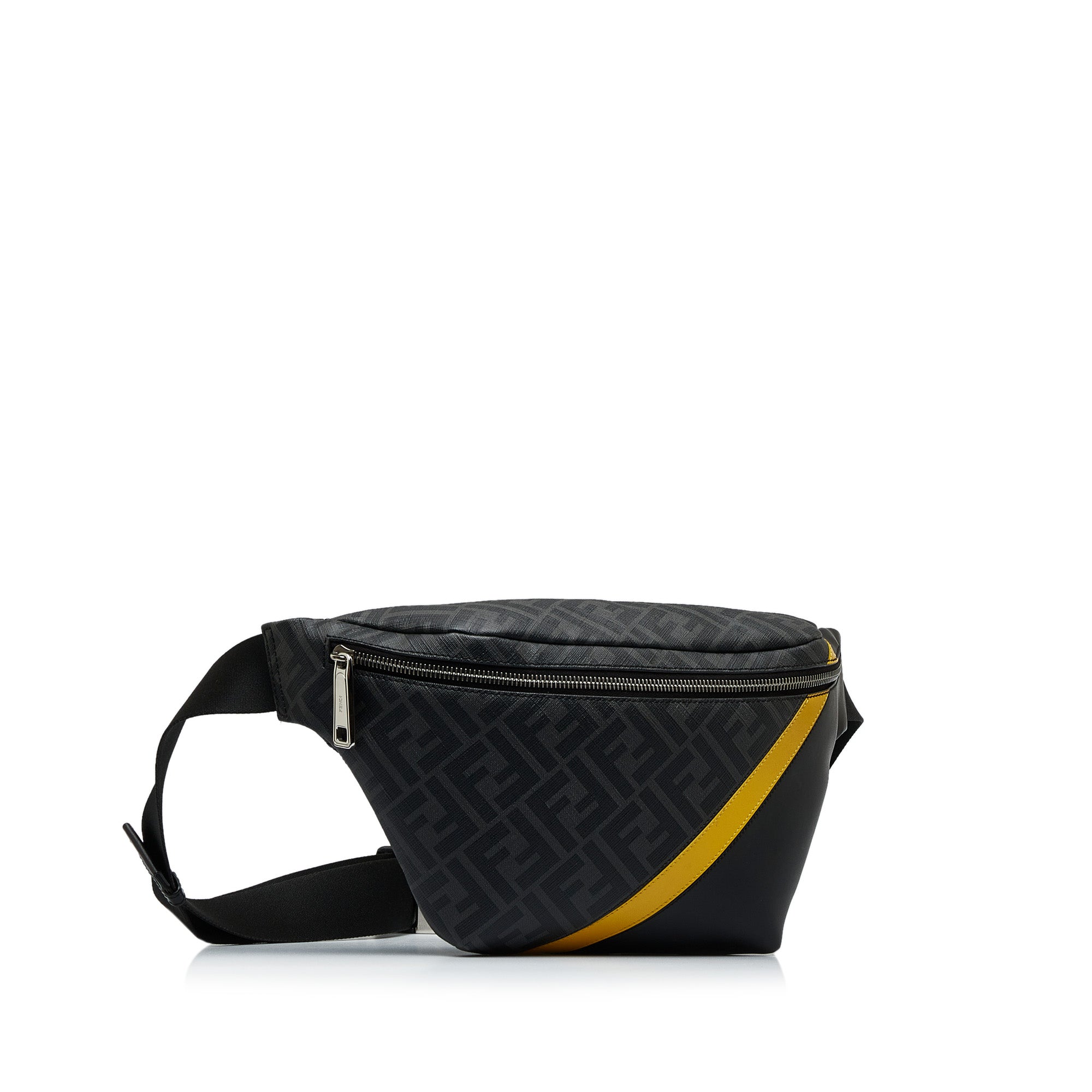 Fendi | Pre-Owned Zucca FF 1974 Diagonal Belt Bag | Black