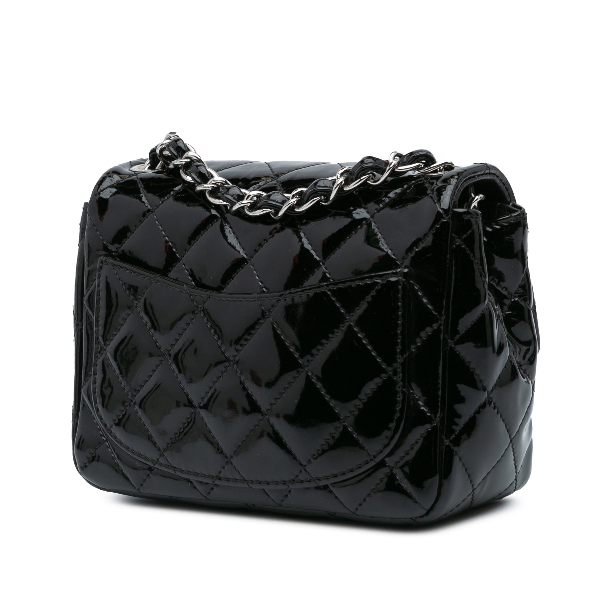 Chanel | Pre-Owned Mini Square Classic Patent Single Flap - VII | Black