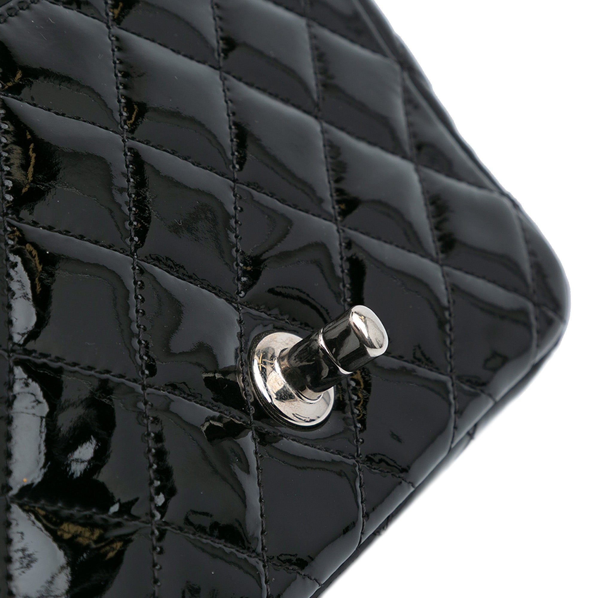 Chanel | Pre-Owned Mini Square Classic Patent Single Flap - VII | Black