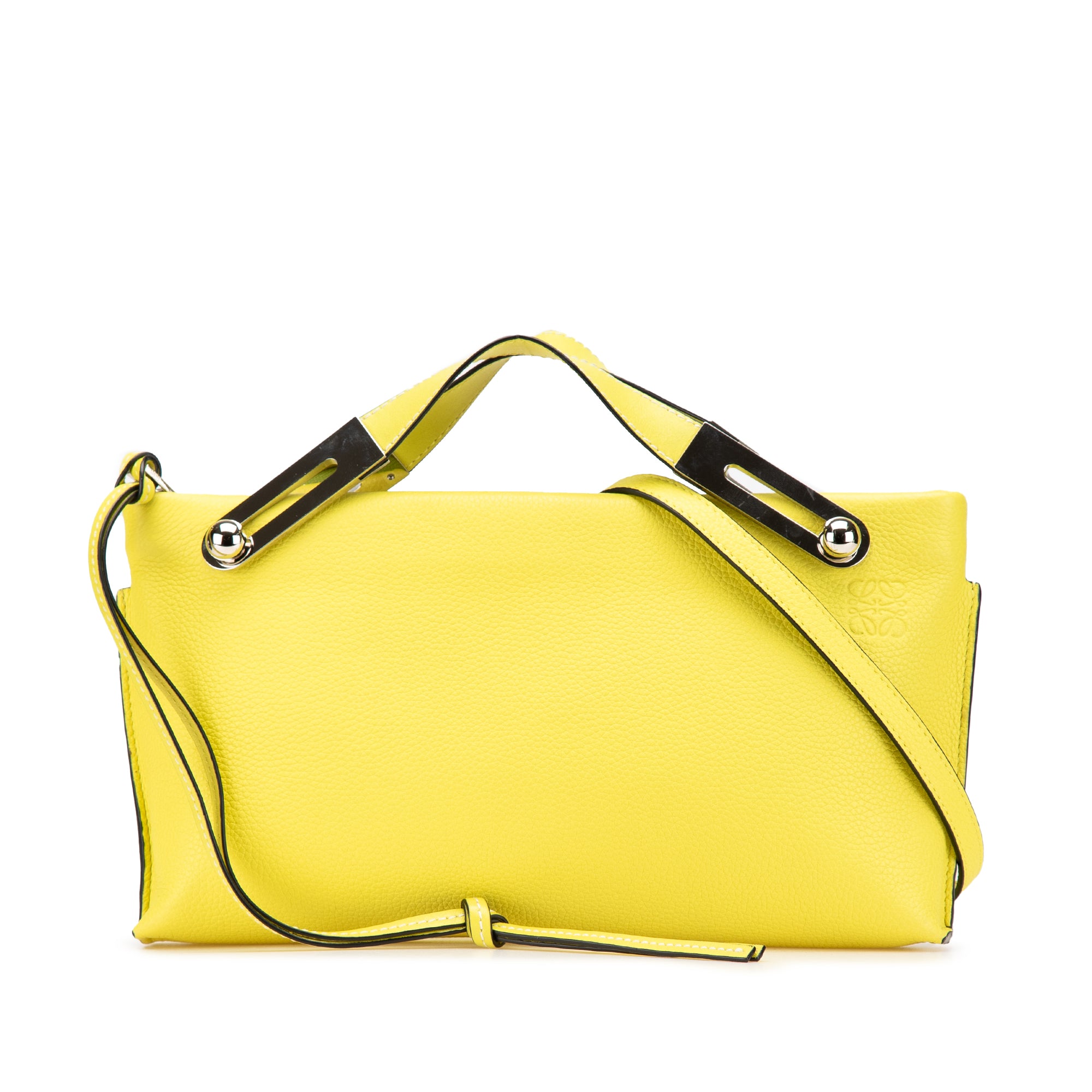 Loewe | Pre-Owned Small Leather Missy Satchel | Yellow/Neon Yellow