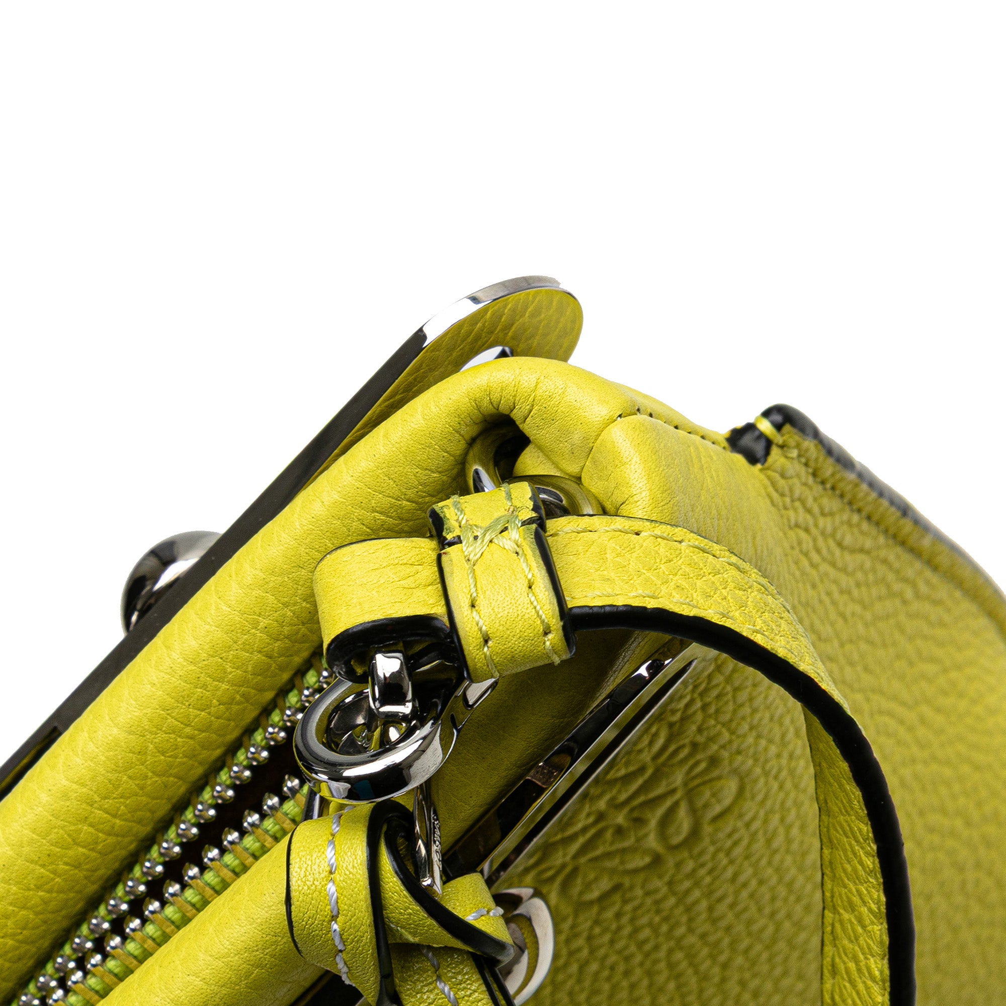 Loewe | Pre-Owned Small Leather Missy Satchel | Yellow/Neon Yellow