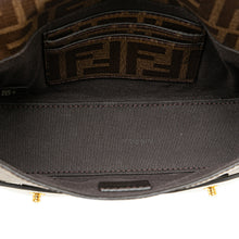 Fendi | Pre-Owned Mini Zucca Glazed Fabric Cage Baguette Satchel | BrownWhite