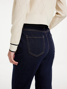 Split-Bootcut Denim Jeans | Navy